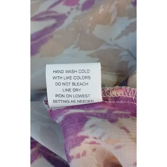 NY Collection Floral Blouse Embellished Beaded V-Neck Top Women's XL Fairy Boho - Picture 10 of 10